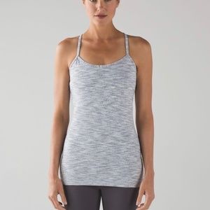 Lululemon Power Y Tank - Wee Are From Space Ice Grey Alpine White